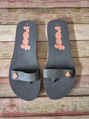 Reef Slide Flip Flop Sandals Ladies Size 9 Brown & Coral Peach Summer Beach